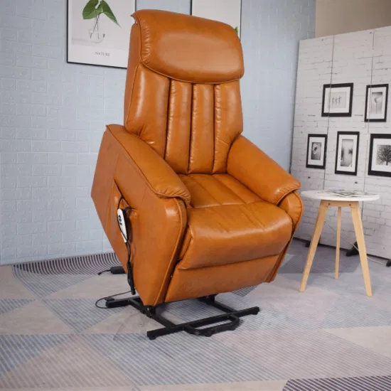 Jky Furniture Good Leather Single Seat Cadeira reclinável com elevador elétrico com função de massagem para sala de estar