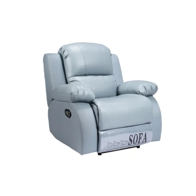 Sofá reclinável de couro elétrico com controle remoto para idosos, cadeira de massagem para cuidados domiciliares