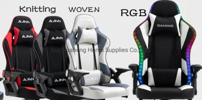 Cadeira de jogos com luzes LED RGB Nova cadeira ergonômica reclinável Silla Gamer